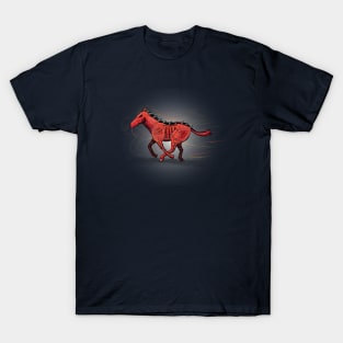 Red Robot Horse T-Shirt